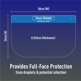 Face Shield-6 Pack, Full Face with Clear Film Elastic Band and Comfort Sponge Protective Face Shield, Reusable Transparent Safety Breathable Visor Anti Saliva Disposable Full Face Shield - Memorials4u