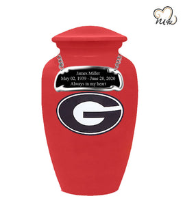 University of Georgia Bulldogs College Cremation Urn - Red - Memorials4u