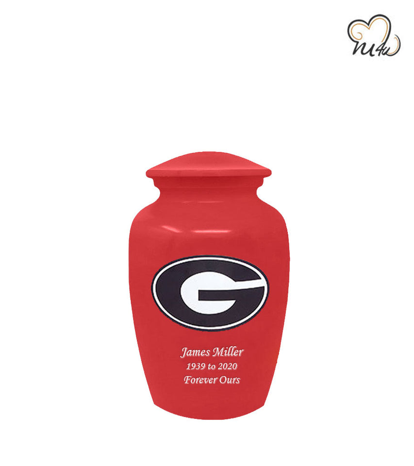 University of Georgia Bulldogs College Cremation Urn - Red