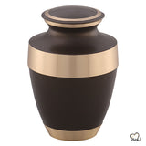 Golden Band Brass Cremation Urn, Brass Urns - Memorials4u