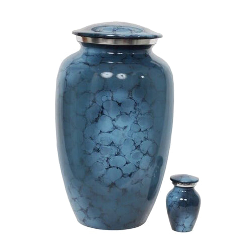 Classic Denim Alloy Cremation Urn - Memorials4u