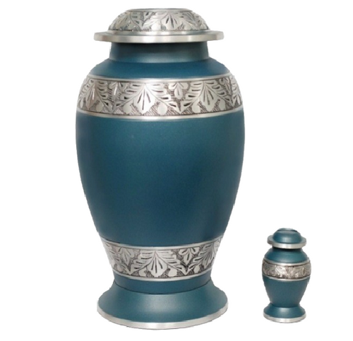 Delta Aqua Alloy Cremation Urn - Memorials4u