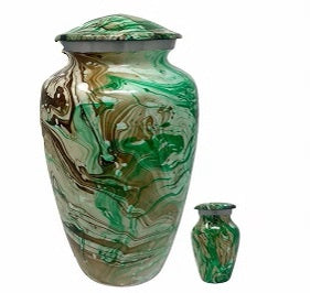 Majestic Swirl Metal Cremation Urn (comes with one free keepsake) - Memorials4u