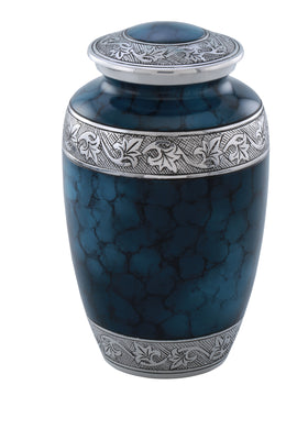 Classic Cloud Blue Cremation Urn