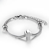 Crosss Stainless Steel Keepsake Bracelet - Memorials4u