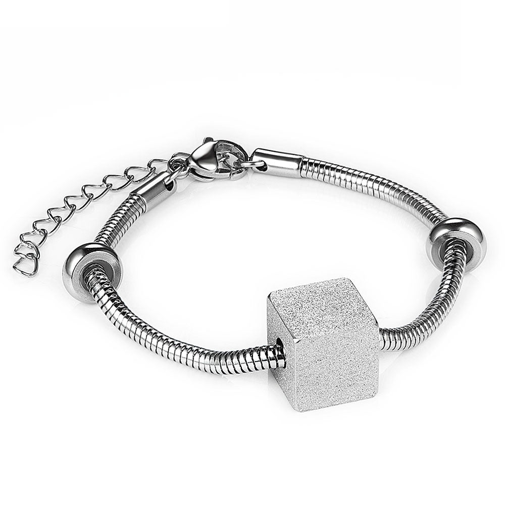 Cube Stainless Steel Keepsake Bracelet - Memorials4u