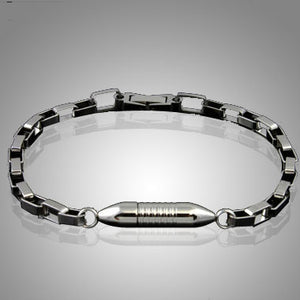Cylinder Bracelet - Stainless Steel Keepsake Bracelet - Memorials4u