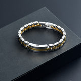 Silver & Gold Cremation Stainless Steel Bracelet - Memorials4u