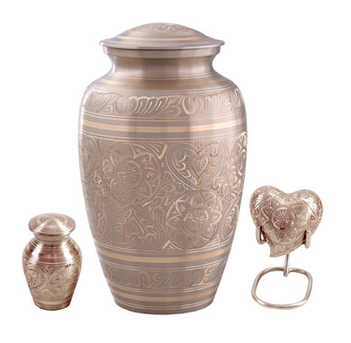 Radiant Silver and Gold Cremation Urn - Memorials4u