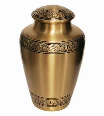 Athens Gold Brass Cremation Urn - Memorials4u