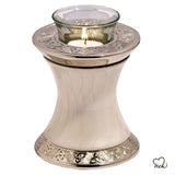 Baroque Pearl Tealight Cremation Urn, Tealight Urn - Memorials4u