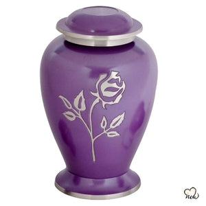Pearl Rose Purple Cremation Urn - Memorials4u