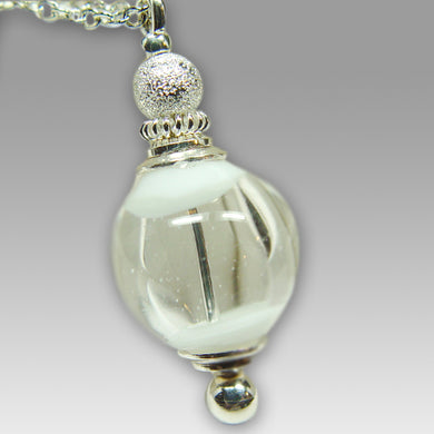 Angel Wings Glass Cremation Pendant - Urn Necklace -Cremation Necklace - Lockets For Ashes- Memorials4u