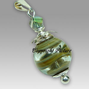 Peaceful Meadow Artistic Glass Cremation Pendant, Artistic Glass Cremation Pendant - Memorials4u