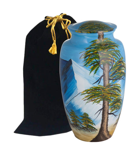 Mountaintop Hand Painted Adult Cremation Urn - Memorials4u