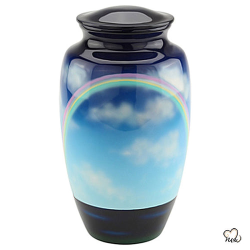Rainbow Bridge Hand Painted Adult Cremation Urn - Memorials4u