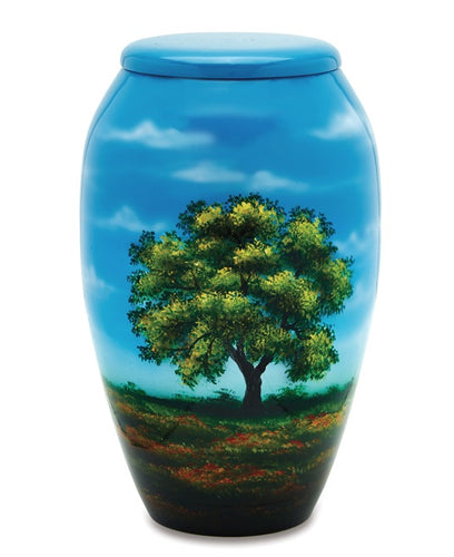 Flourishing Tree Hand Painted Adult Cremation Urn - Memorials4u