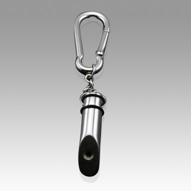 Whistle Cylinder Stainless Steel Cremation Keychain - Memorials4u