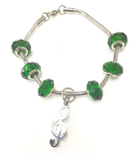 "Emerald Green" murano bead cremation Bracelet, Cremation Bracelet - Memorials4u