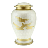 Scratch & Dent Pearl White and Gold KEEPSAKE ONLY - Memorials4u