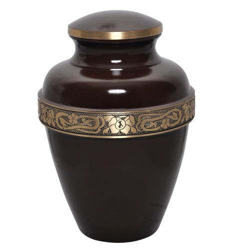 Capella Brown Cremation Urn - Memorials4u