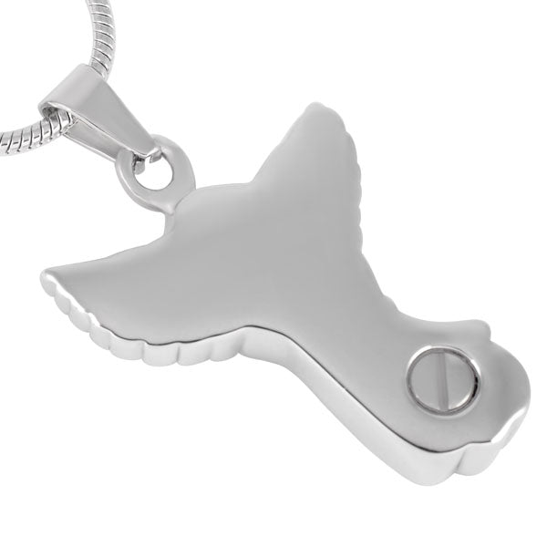 Angel Wing Cremation Necklace - Stainless Steel Memorial Urn Pendant For Ashes Or Hair - View #6