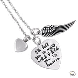 I will Hold you in my H Poetry Memorial Pendant - Heart - Memorials4u