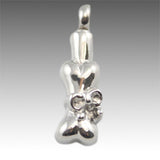 Dog Bone with Bow Pendant Stainless Steel Cremation Pendant Jewelry - Memorials4u