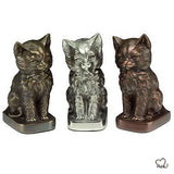 Pet Urn - Pet Cremation Urn - Sitting Cat Figurine Custom Pet Urn For Ashes in Copper, Bronze, and Silver - Memorials4u