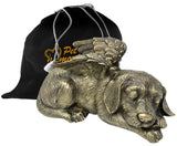 Pet Urn - Sleeping Dog Urn For Dogs Ashes - Metal Urn with Bronze Finish - Memorials4u