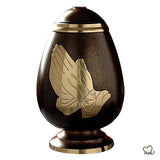 Praying Hands Religious Brass Cremation Urn - Memorials4u