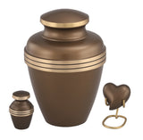 Ashen Bronze & Gold Cremation Urn - Memorials4u