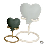 Green Band Heart Brass Cremation Memorial Keepsake - Memorials4u