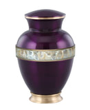 Divine Purple Adult sized Urn with Mother of Pearl Band - Purple - Memorials4u