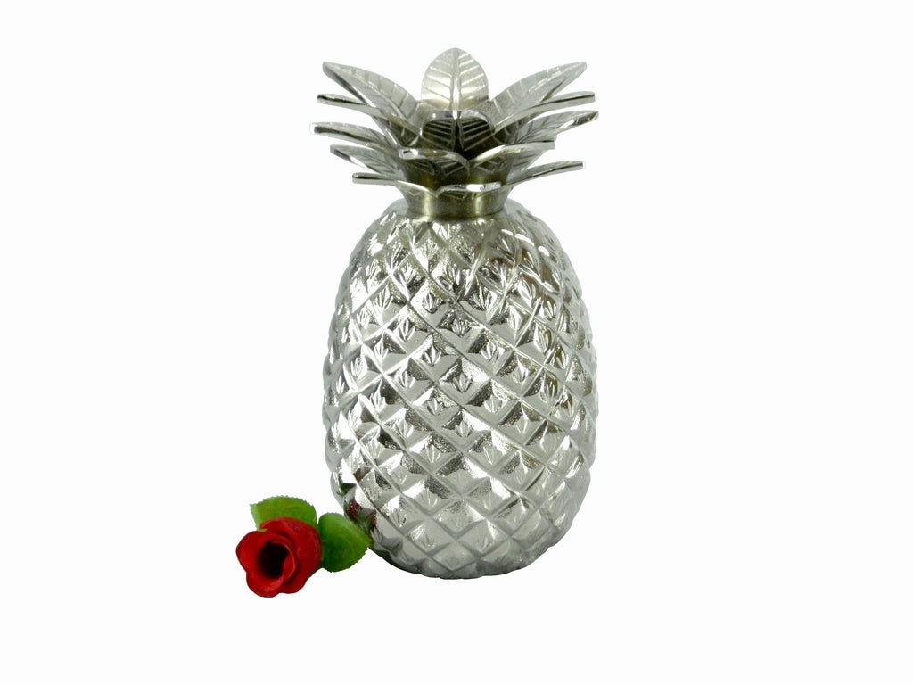 pineapple urn planter Pineapple Sculpture Adult Cremation Urn Silver