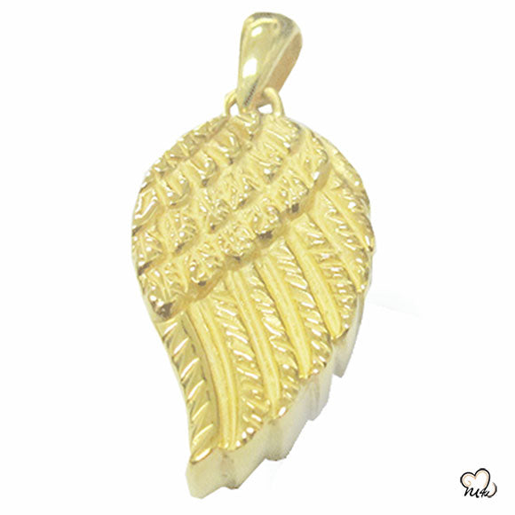 Wing of Angel Cremation Jewelry - Gold Plated - Memorials4u