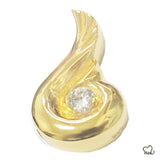 Elegant Curve Cremation Jewelry - Gold Plated - Memorials4u
