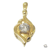 Diamond Ornament Cremation Jewelry - Gold Plated - Memorials4u