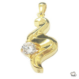 Elegant Spiral Cremation Jewelry - Gold Plated - Memorials4u