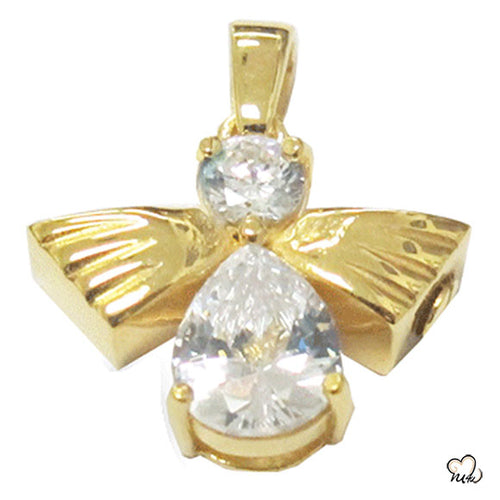 Angel of High Cremation Jewelry - Gold Plated, Cremation Pendant- Urn Necklace -Cremation Necklace - Lockets For Ashes- Memorials4u
