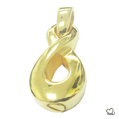Infinity Cremation Jewelry - Gold Plated - Memorials4u