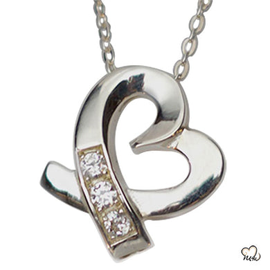 Silver Caring Heart Jewelry - Memorials4u