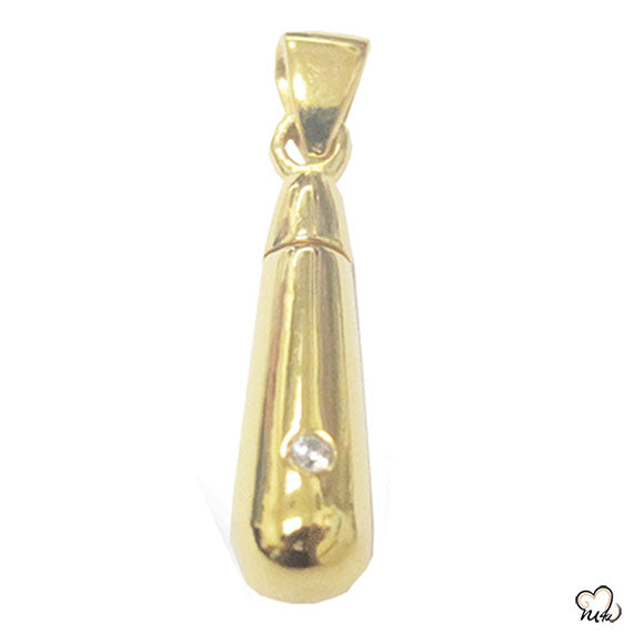 Tear Drop Cremation Jewelry - Gold Plated - Memorials4u