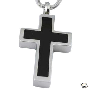 Silver Black Cross Jewelry - Memorials4u