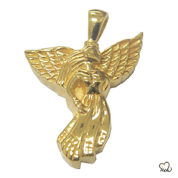 Heavenly Angel Cremation Jewelry - Gold Plated - Memorials4u