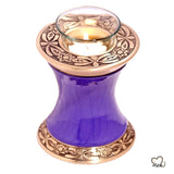 Baroque Purple Tealight Cremation Urn, Tealight Urn - Memorials4u