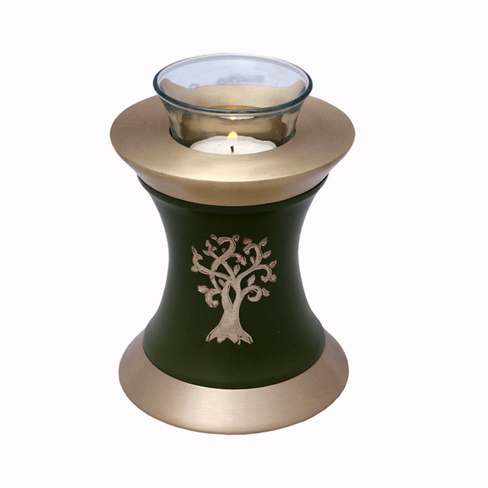 Green Tree of Life Tealight Urn - Memorials4u