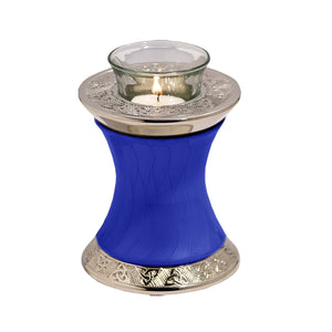 Baroque Blue Tealight Urn - Memorials4u