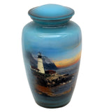 Lighthouse Over The Rocky Shore Adult Cremation Urn - Memorials4u