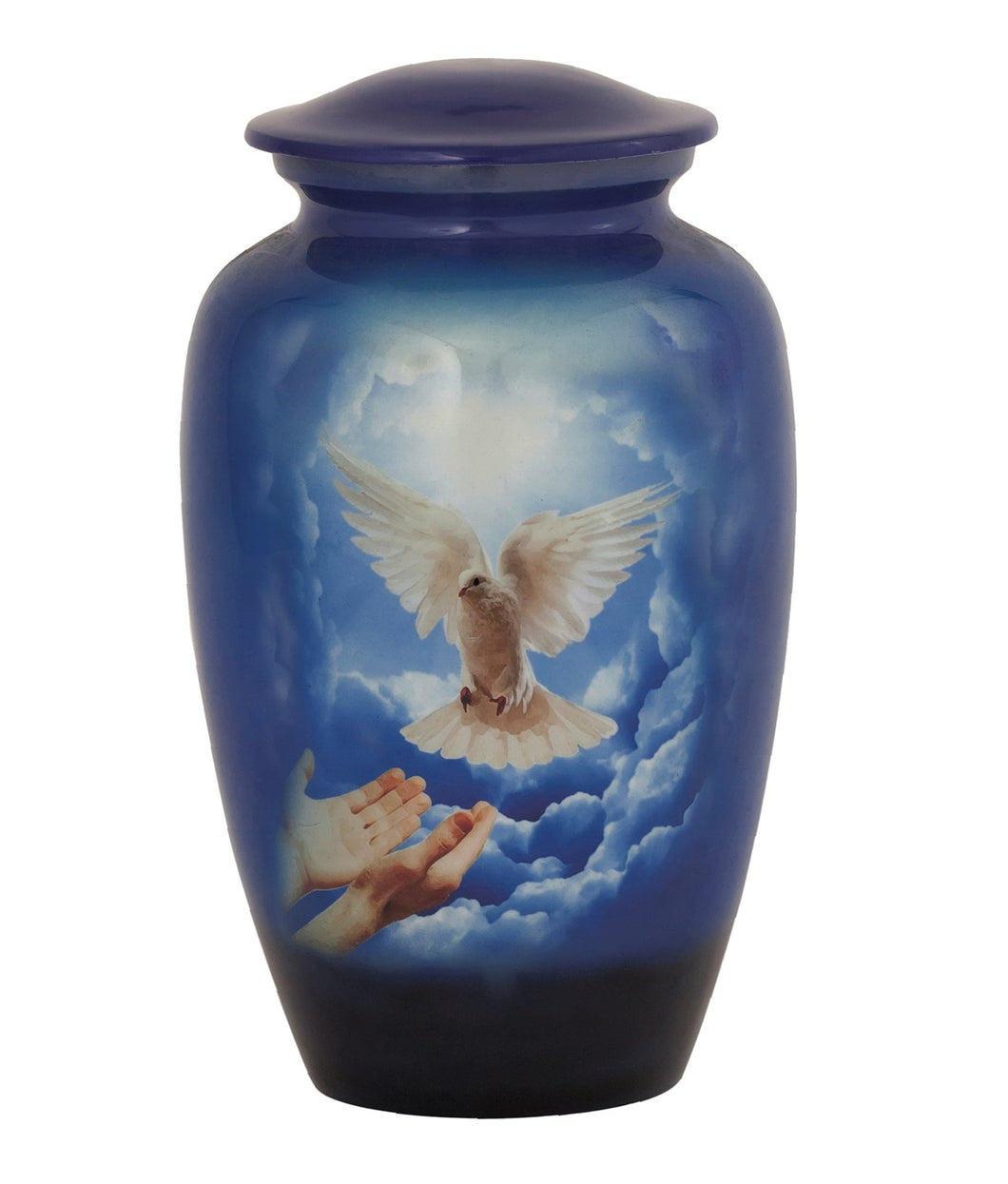 Blue Flying Dove Adult Cremation Urn - Memorials4u